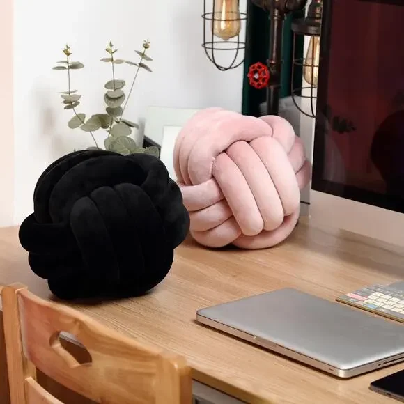 Petrella Knot Pillows Ball Round Throw Pillows Home Decor Cushion Decorative Aes - Picture 5 of 6